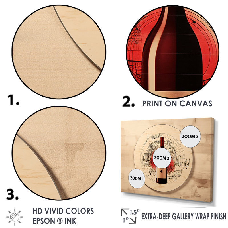 Vinyle vinyle I sur impression sur toile, Cadre naturel flottant, H 16 po x l 32 po x P 1 po
