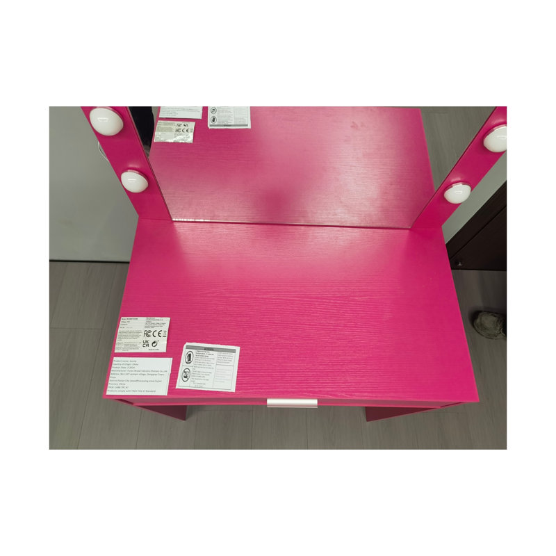 Vanity Desk with 11 LED Bulbs and Large Drawer