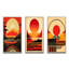 «Red Bold Sunset», 3 pièces sur toile-1680055424-1680055482