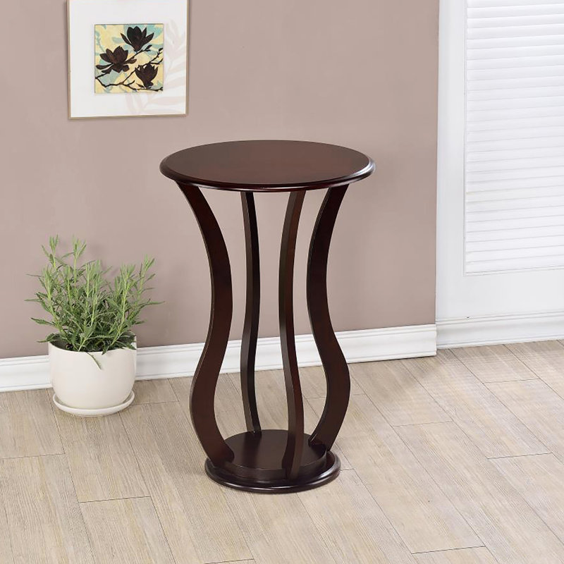 Superbe table d'appoint en cerisier avec finition en faux marbre de style classique, Cerisier, Couleur unie
