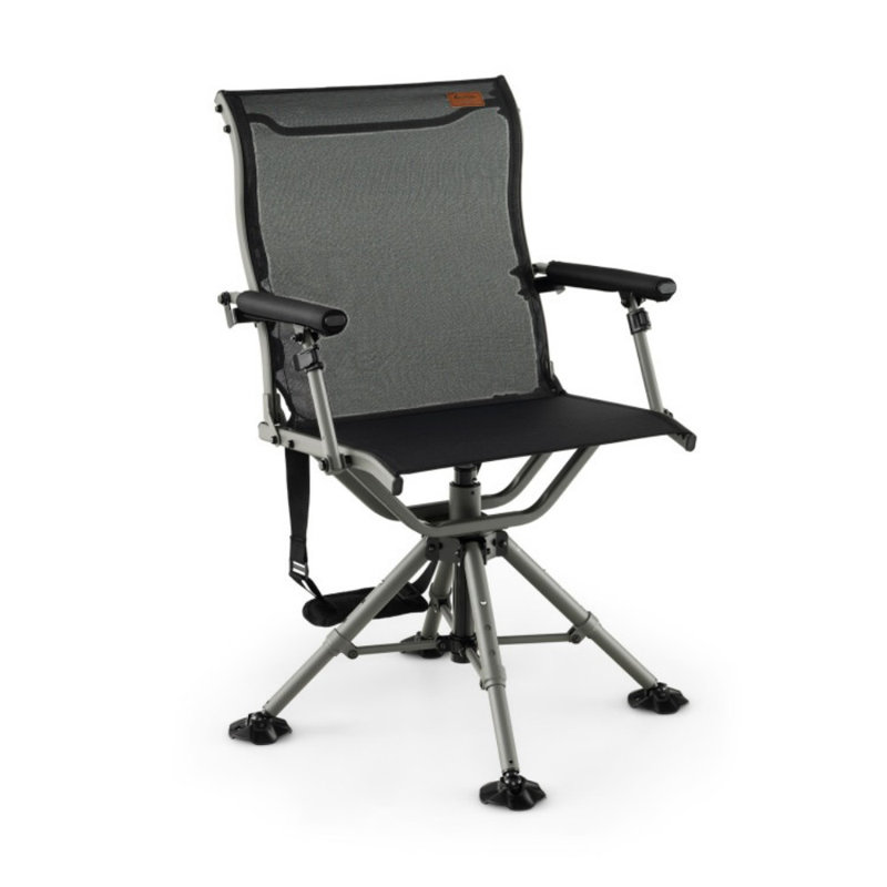 360 Degree Silent Swivel Camping Chair With Adjustable Aluminum Legs
