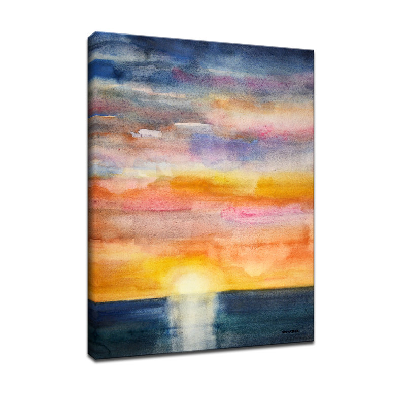 'Glorious Sunset' - Wrapped Canvas Print, 16" H x 12" W x 1.5" D