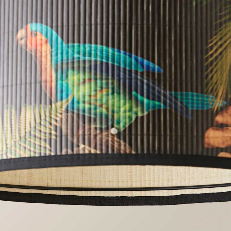 Anif Bamboo Drum Lamp Shade ( Slip-On ), 20cm H x 35cm W x 35cm D