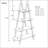 Solid Bamboo Wood Oxford "A" Frame Ladder Display Bookshelf