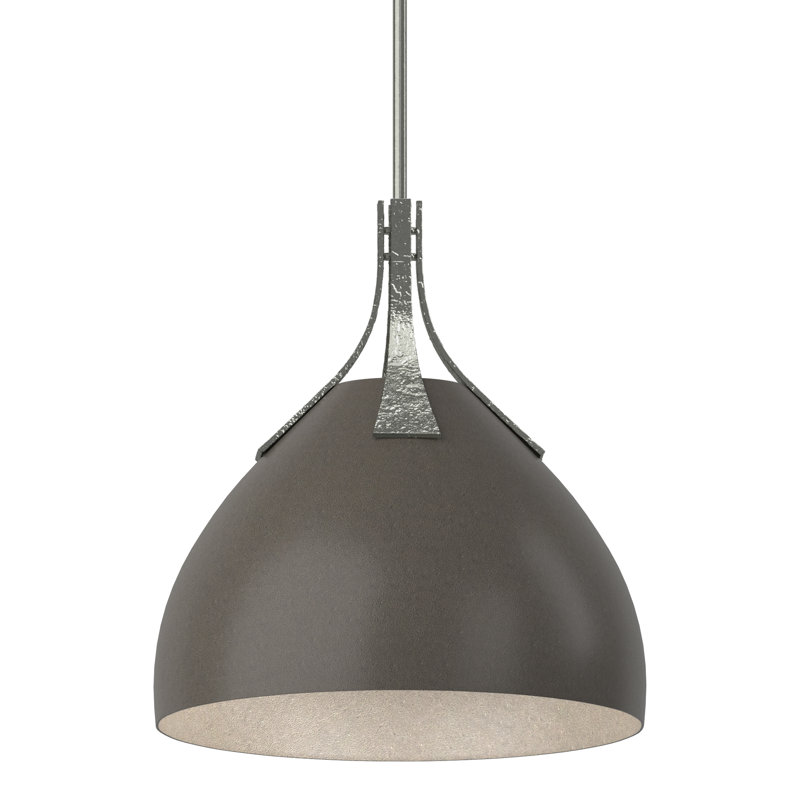 Summit 1 - Light Single Dome Pendant, Dark Smoke, Sterling