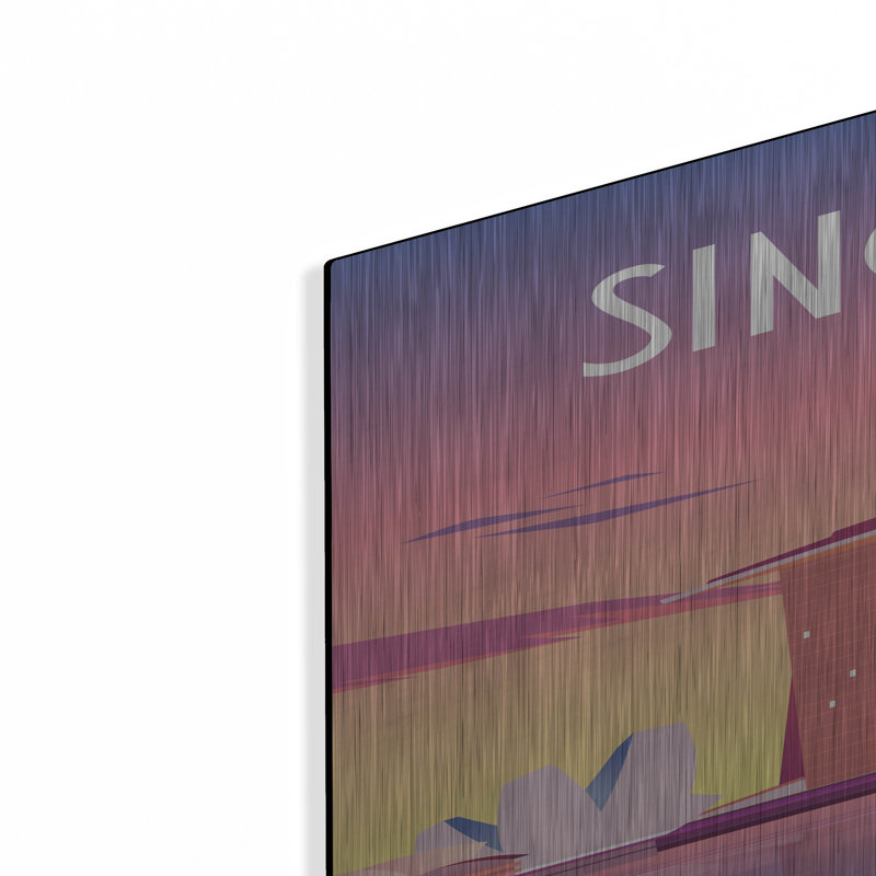 «Singapour» par Arctic Frame Studio, art mural en métal, H 36 po x l 24 po