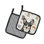 Paire de poignées noires et blanches Cardigan Welsh Corgi