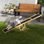 Balançoire à bascule en bois jaune 71 po x 12 po x 12 po Agility