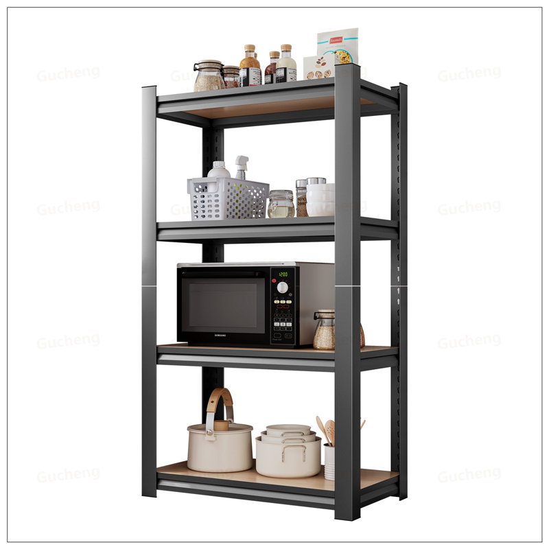 Support de rangement en bois à 4 niveaux à hauteur ajustable, robuste et polyvalent pour les espaces organisés