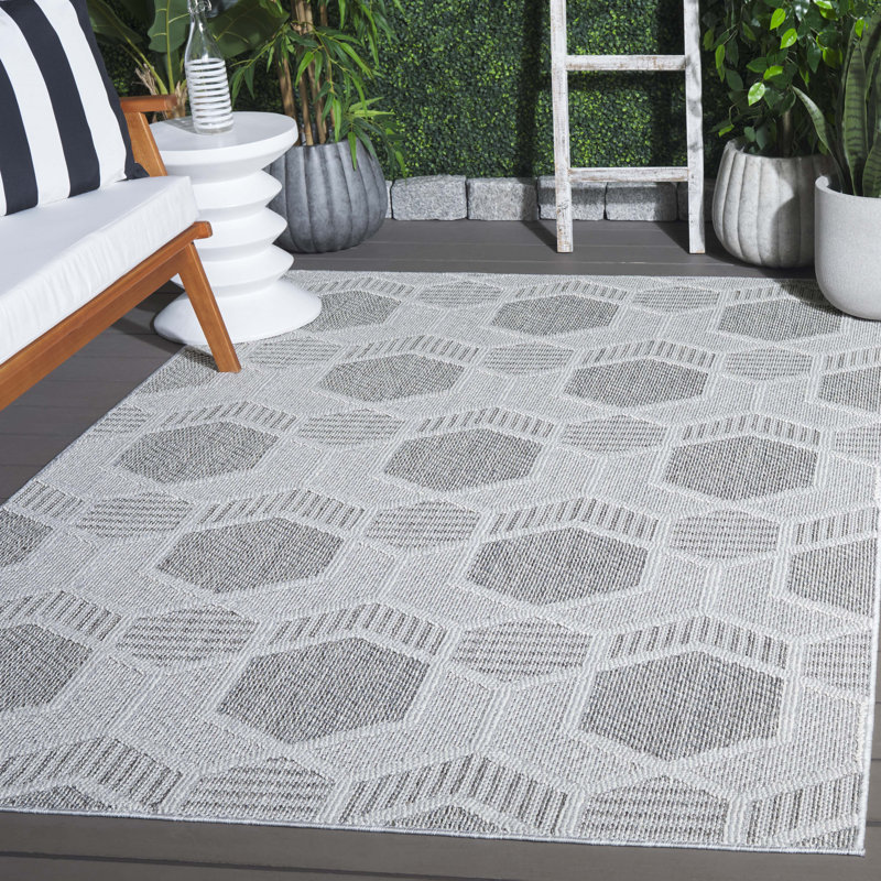 Berdella Performance Geometric Rug, Rectangle 5'3" x 7'6"