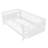 Children's Double Wooden Platform Bed With Railings, Low Iron Twin Bed, Safe And Sturdy For Girls And Boys, White-634785832-634785833