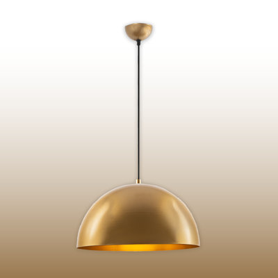 Adjustable Height Dome Metal Luxury Body Single Pendant