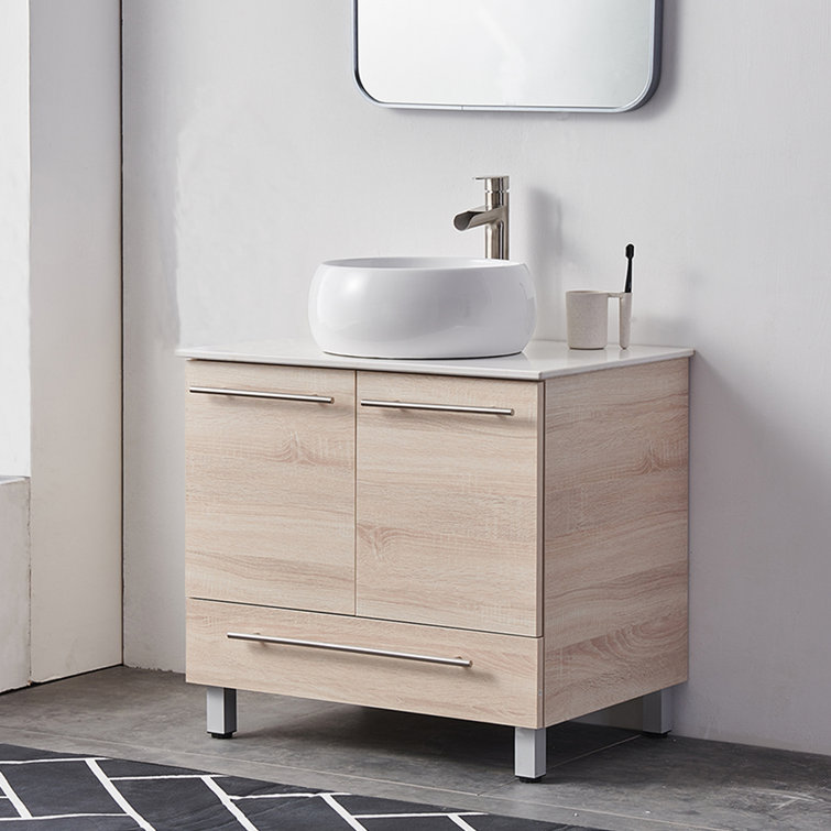 30" Dubenko Free-standing Single Bathroom Vanity Set With Vanity Top