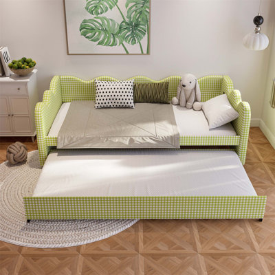 Canapé-lit convertible avec chargement USB, cadre renforcé triple, sans affaissement, idéal pour les petits espaces et les chambres d'amis (matelas non inclus)