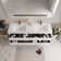 72" Wall-Mounted Bathroom Vanity Floating Double Sink Vanity with Stone Resin Top and Basin, 4 Soft Close Drawers