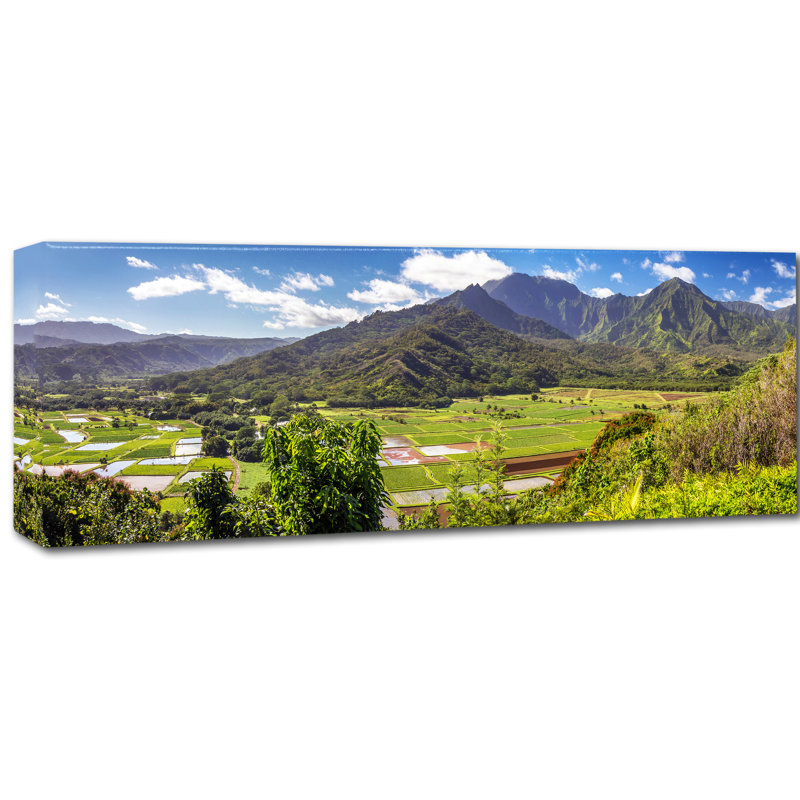 Hanalei Kauai Landscape Green Fields Canvas Art
