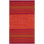Tapis orange / rouge en coton tissé à plat à la main Bokard