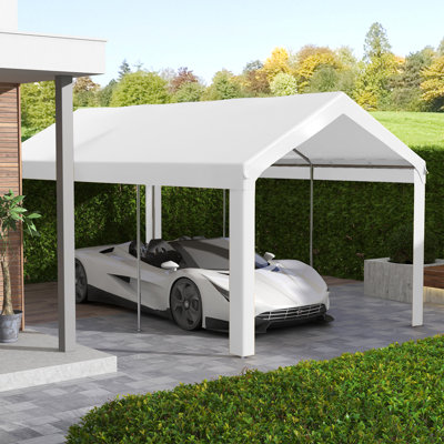 Carport Replacement Top Canopy Cover, UV And Water Resistant Portable Garage Shelter Cover With Ball Bungee Cords, Only Cover
