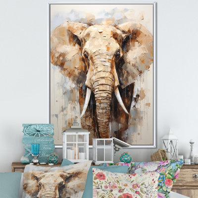 «Tusked Elephant Portrait» sur toile