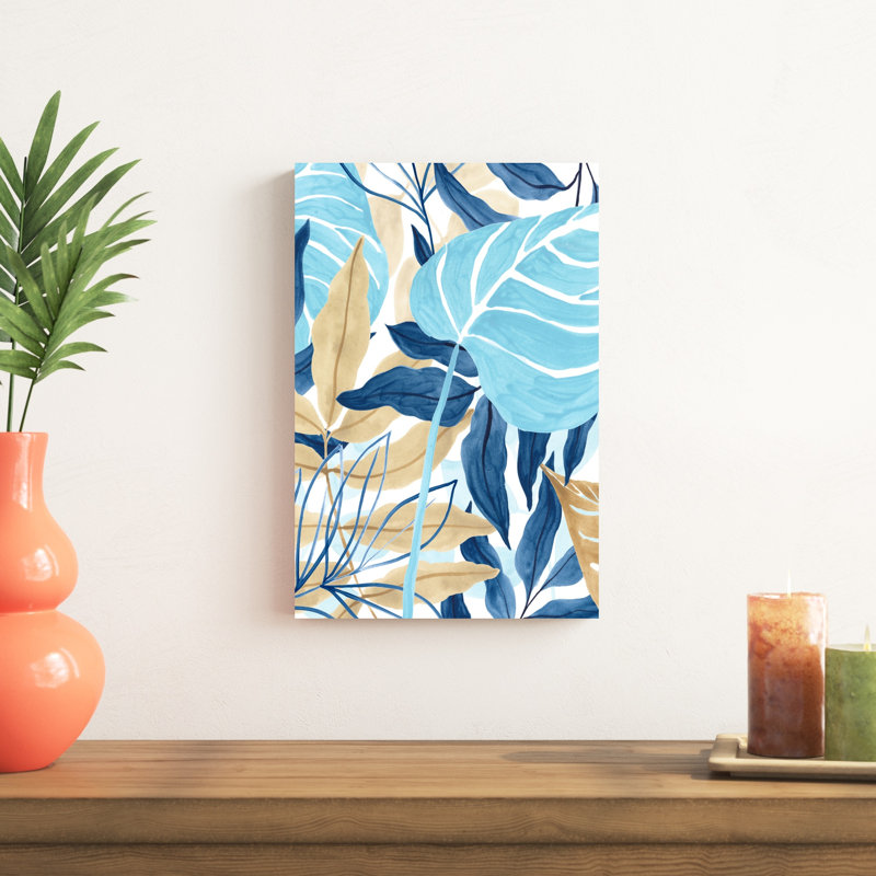 Blue Jungle II, H 18 po x l 12 po x P 1,25 po