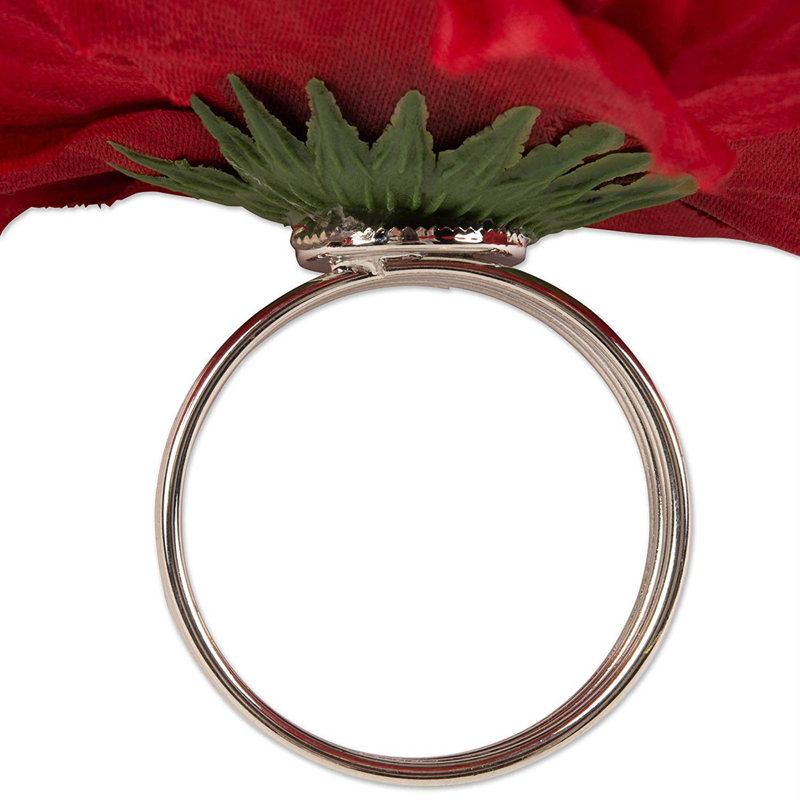 Rond de serviette Jacque, Rouge/vert