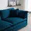 3 salons - Canapé modulaire bleu moderne avec structure en bois de chenille respirante