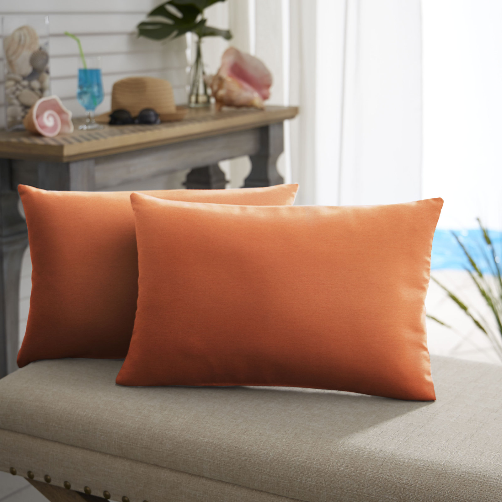 Almeda Lumbar Throw Pillow, Fresco Apple Green, 14" x 24"