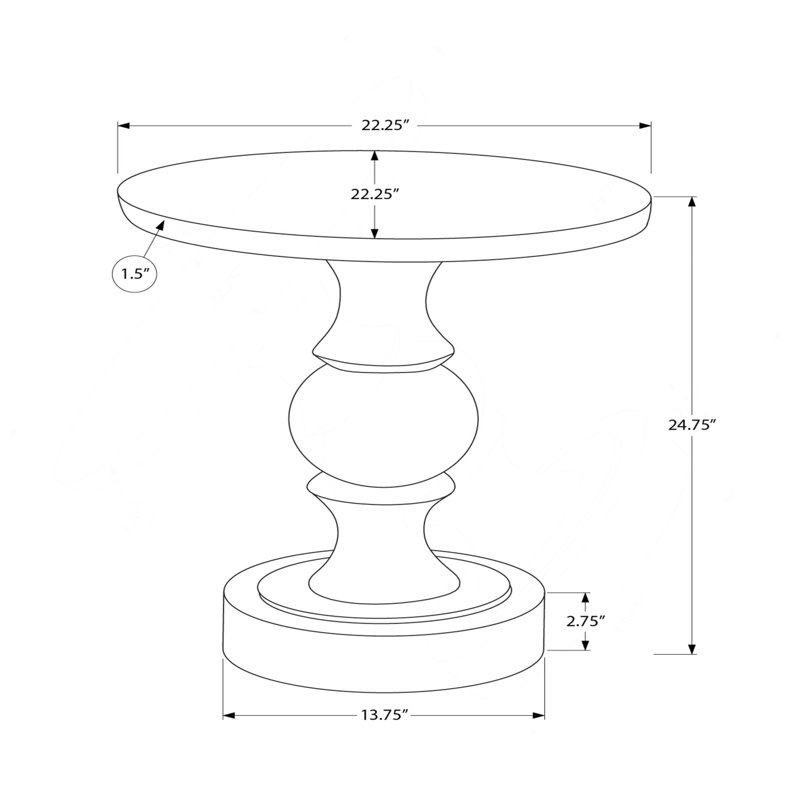 Table d'appoint, h 25 po, intérieur ou extérieur, chambre à coucher, bout, salon, table de chevet, ronde, table d'appoint, transitionnel