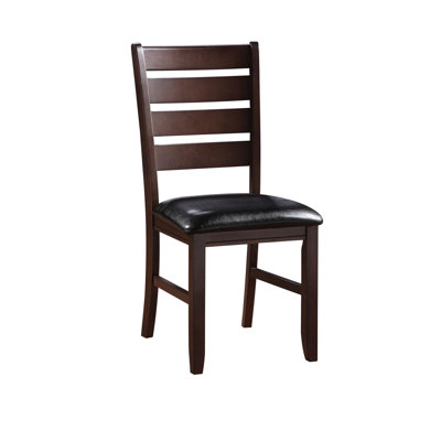 Ensemble de 2 chaises d'appoint en cuir synthétique et finition cerisier Urbana