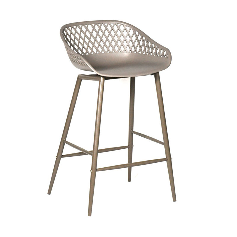 Newark Patio Bar Stool, Taupe, 25.5"