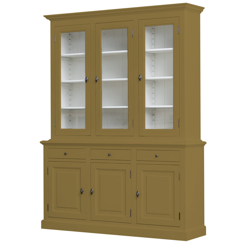 Berardina Display Cabinet, Green/Brown