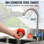Évier utilitaire en acier inoxydable, 1 compartiment, 16 x 13 8,7 po, pour le garage, le restaurant, la cuisine, la buanderie, les pieds réglables, le robinet à fuite 360, la fonction de robinet