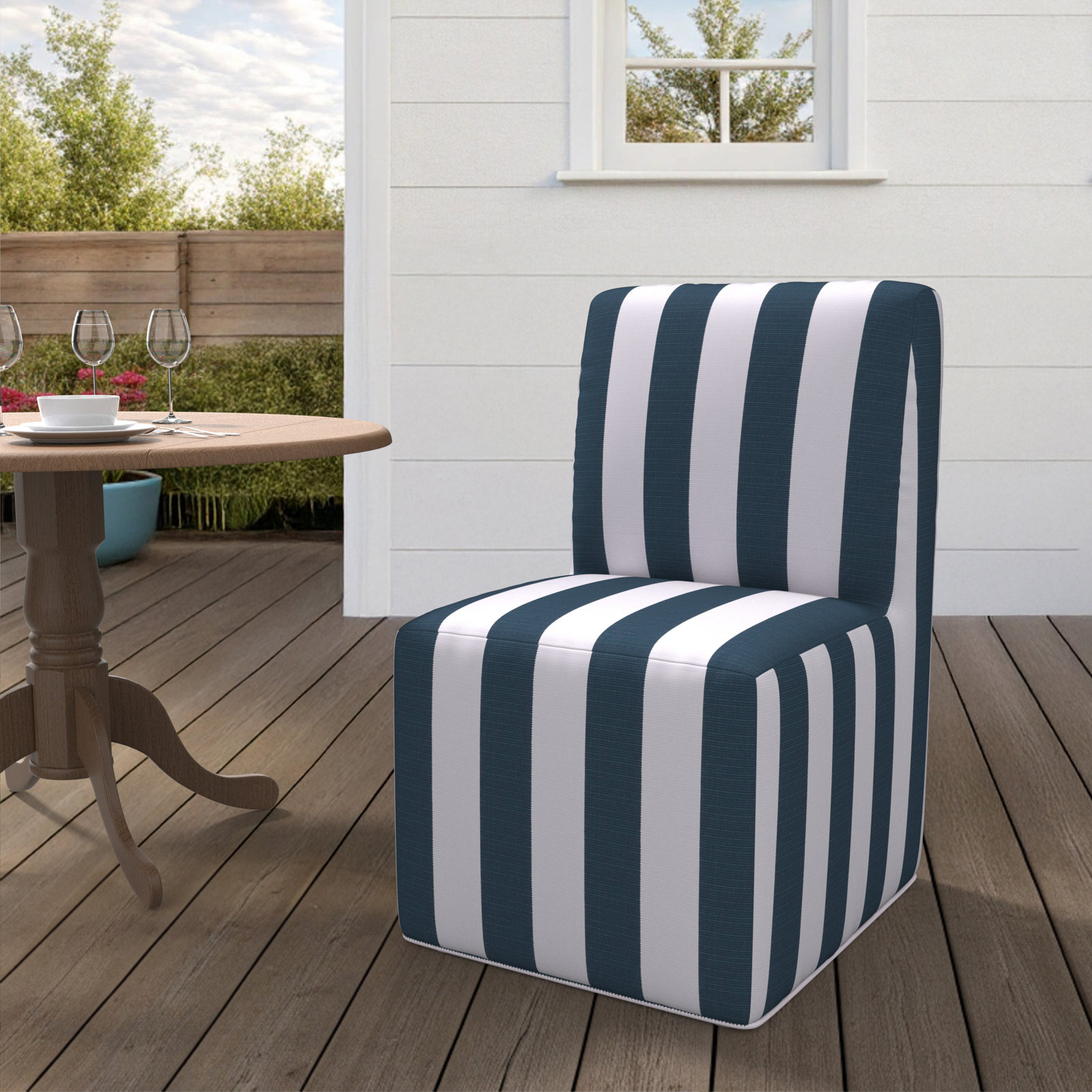 Eliana Sunbrella® Patio Dining Chair, Refuge Indigo