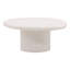 Raul Concrete Terrazzo Coffee Table, White
