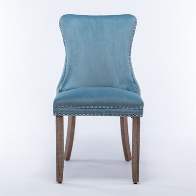 Chaise d'appoint en velours capitonné Grizzly