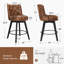Tabouret de comptoir pivotant rembourré Arleine-92729598-93363830