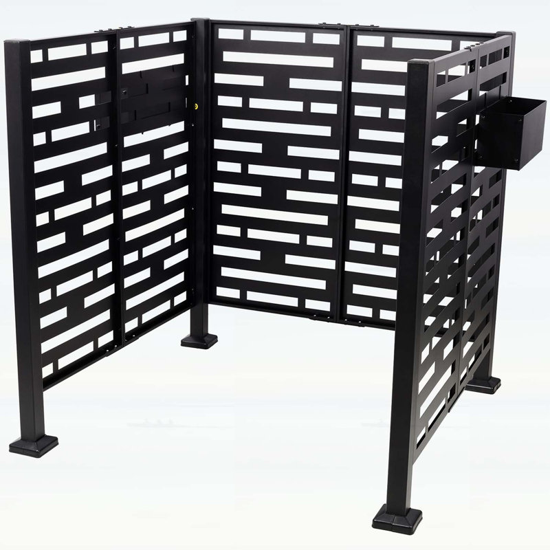 Écran d'intimité en métal pour l'extérieur autoportant, 45" H x 42.3" W x 42.3" D