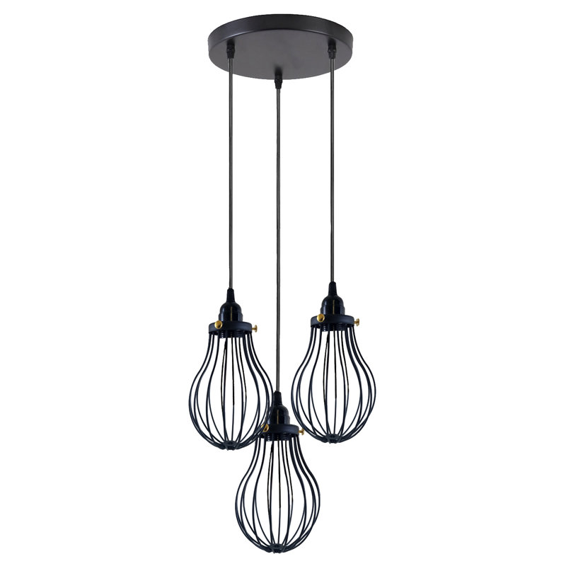 Maratea 3 - Light Black Cluster Pendant