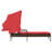 Latitude Run® Sun Lounger With Canopy Black Poly Rattan-1954191262