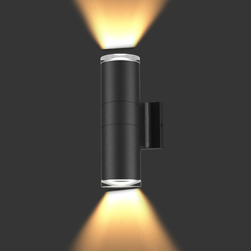 GLOWEN | Applique murale DEL haut et bas | 18 watts | 1 600 lumens | CCT 2700K-5000K | 100-277V | Photocellule intégrée | IP65 | Paquet de 1