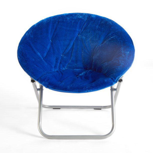 Giles Papasan Chair, Silver, Blue