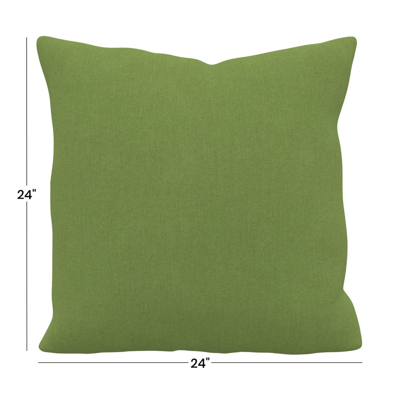 Gabi Sunbrella® Indoor/Outdoor Throw Pillow, Square 24", Spectrum Cilantro Sunbrella® Plainweave
