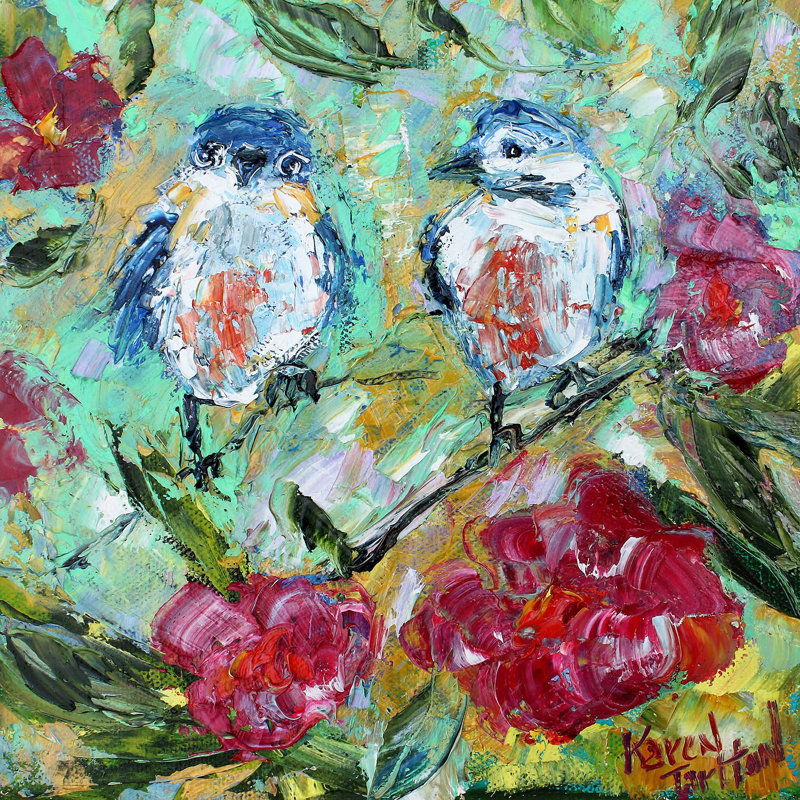 Ensemble de housse de couette en microfibre DiaNoche par Karen Tarlton - Love Birds