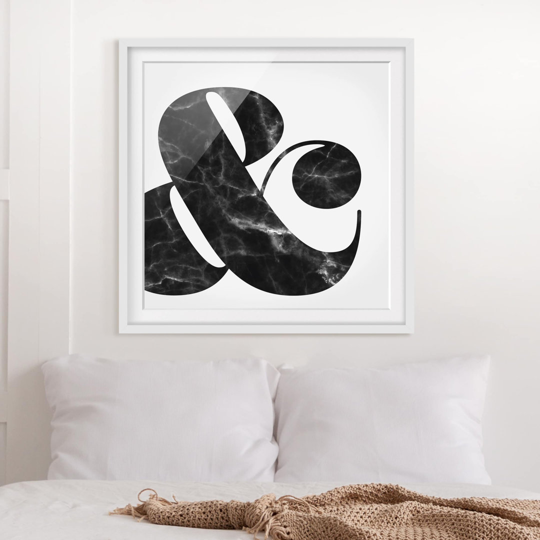 Gerahmtes Poster Marble Ampersand