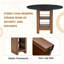 Table de salle à manger 7 pièces 42 po avec 7 tablettes et 6 chaises avec pieds en métal noir-933769188-933769187