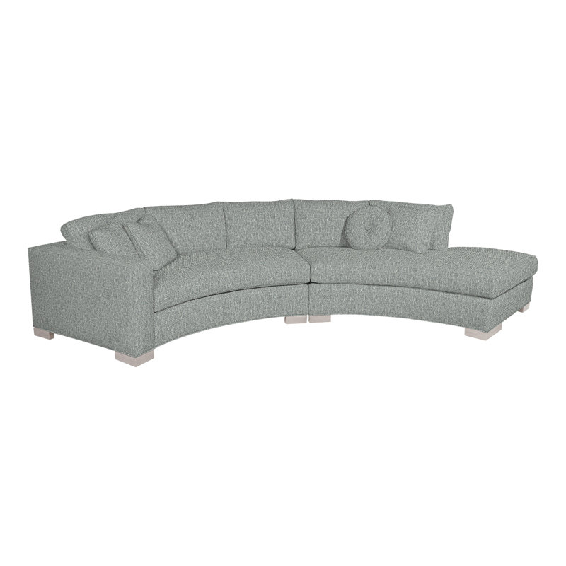 Bennett By Michael Weiss Chaise Sectional, Vault Pearl, Dove Gray, No