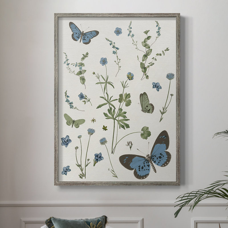 Botanical Page I Framed Print - Solid Wood, 11" H x 9" W