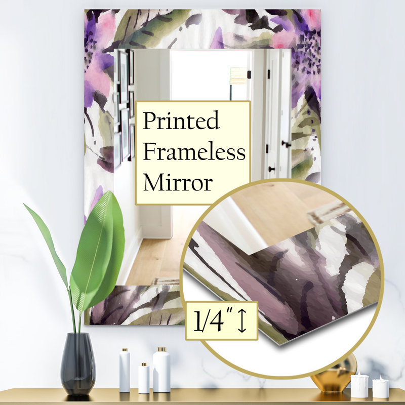 Miroir meuble-lavabo traditionnel fleur 42, H 39,4 po x l 29,5 po