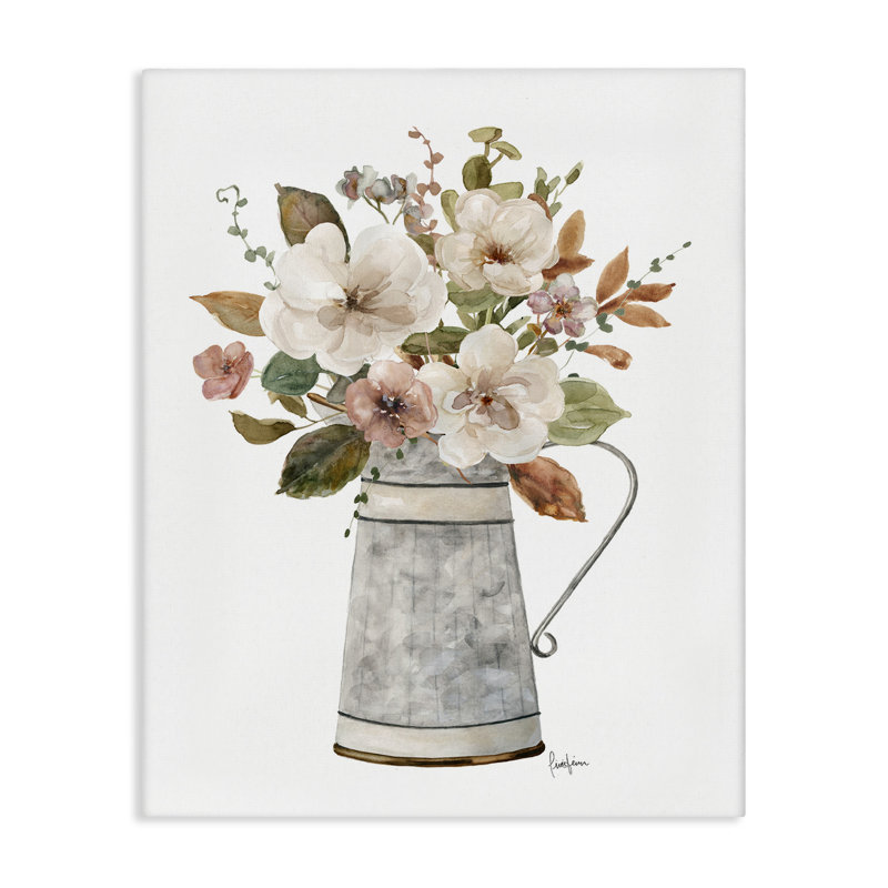 Art mural sur toile Mute Country Flower Can, design par Livi Finn, H 20 po x l 16 po