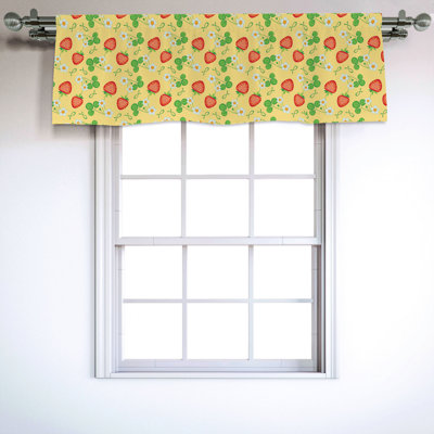 Sateen Floral Ruffled Window Valance